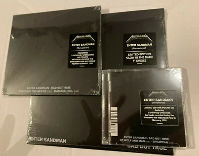 Metallica Enter Sandman LTD Edition GLOW  DARK 7“+CD+ Mini CD Bundle NEW SEALED  - Bild 1 von 4
