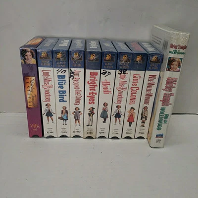 New Shirley Temple Lot of 10 Sealed VHS Movies Classics, Heidi, Bright Eyes, Etc Foto 1 de 4