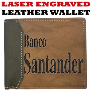 Individuelle BANCO SANTADER Geldbörse - Lederbrieftasche mit Doppelfaltung - Premium Qualität - Bild 1 von 5