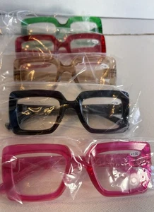 NEW Lot 5 Reading Glasses +1 Magnification 5 Multicolor Plastic Frames NEW - Picture 1 of 7