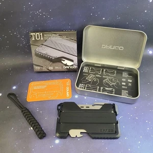 Dango T01 Tactical Wallet with MT02 Multi-Tool Leather Black Made In USA VGC - Picture 1 of 12