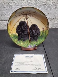 The Danbury Mint “ Parasol Pair ", Poodles Plate Collection A1463 Authentic - Picture 1 of 13