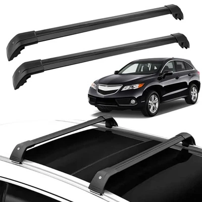 Barras transversales para portaequipajes de techo para rieles de aluminio bloqueables Acura RDX 2012-2018 Foto 1 de 4