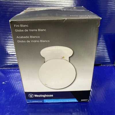 Westinghouse 6660700 luminária de teto interna de montagem embutida única, acabamento branco - Imagem 1 de 3
