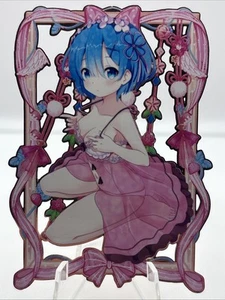 ❤️REM Goddess Story Gold METAL Card - Re Zero - Anime Waifu - Picture 1 of 2