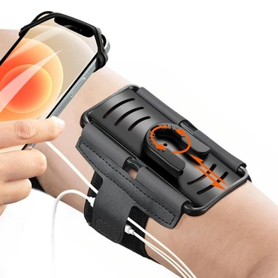 Brazalete para correr para teléfono celular - Desmontable y giratorio 360° Universal para teléfono celular... Foto 1 de 4
