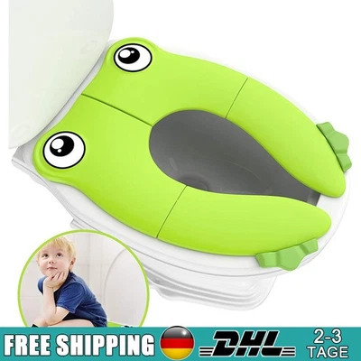 Frosch-Design Toilettensitz, Faltbar, Rutschfest, Grün, Für Jungen & Mädchen - Bild 1 von 4