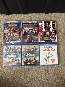 Blu-ray Marvel Movie Lot & DVD For Diary Of A Wimpy Kid - Picture 1 of 6