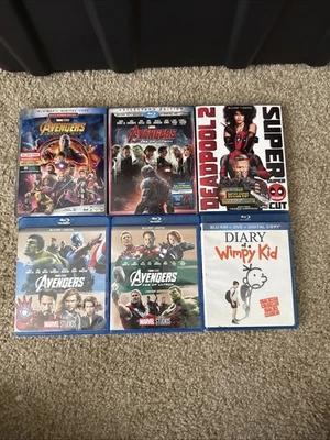 Blu-ray Marvel Movie Lot & DVD For Diary Of A Wimpy Kid - Image 1 of 4