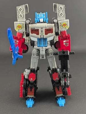 Transformers Titans Return G2 Laser Optimus Prime Pegatinas Toyhax completas TRU Foto 1 de 4