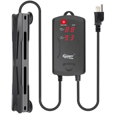 Calentador de acuario hygger de 25-50 galones con controlador de pantalla LED, submarino de cuarzo... Foto 1 de 4