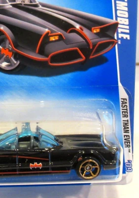 Hot Wheels Fast Than Ever Бэтмен 66 Бэтмобиль С ОШИБКОЙ ~ КАК НОВЫЙ НА КАРТОНКЕ ~ - Изображение 1 из 4