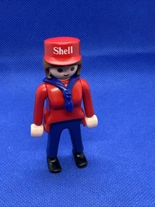 Playmobil Geobra 1990 Figure Red and Blue Shell hat - Picture 1 of 3