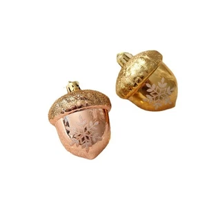 Holiday Season Hazelnut Pink Plastic Christmas Ornament Handmade for Tree - Picture 1 of 8