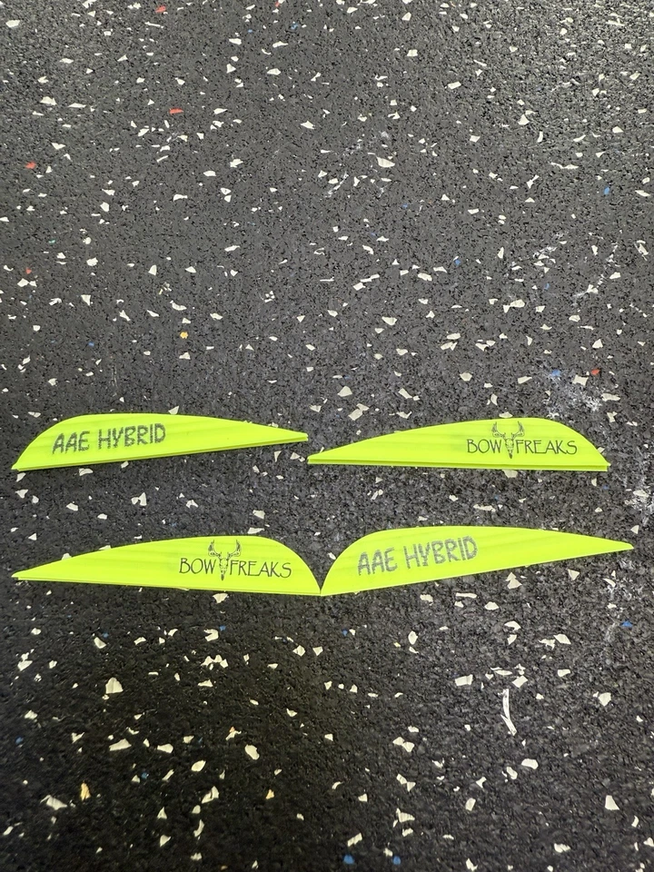 AAE Hybrid 26 Custom Bowfreaks Vanes 100 pack Flo Yellow - Image 1 of 1