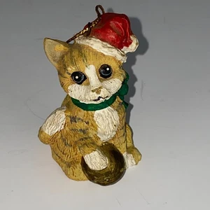 Kurt Adler Farmous Artist Christmas Kitty Kitten Cat Figure Santa Hat Ornament - Picture 1 of 10