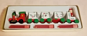 Holz Noel Holiday Candle Train NOEL Originalkarton mit Originalkerzen - Bild 1 von 3
