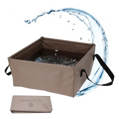 Camping Falt Spül Becken braun - 36 x 36 cm - Garten Wasch Wanne Wasser Schüssel - Bild 1 von 4