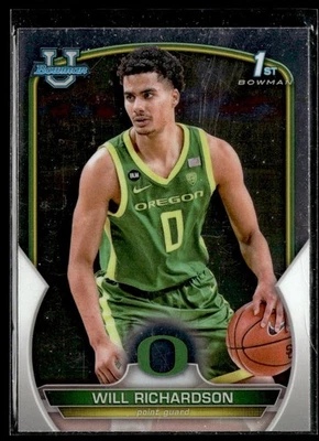 2022-23 Bowman University Chrome Will Richardson Oregon Ducks #31 - Image 1 of 2