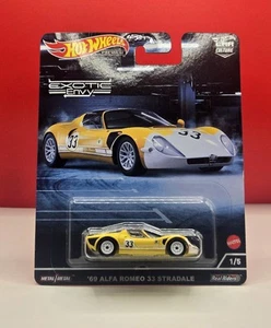 Hot Wheels Premium - '69 Alfa Romeo 33 Stradale - Car Culture “Exotic Envy” 1/5 - Picture 1 of 2