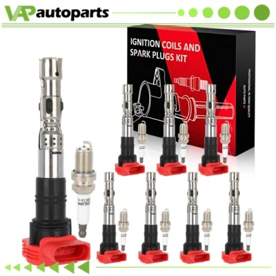 8 Bobina de encendido y bujía para Audi A8 Quattro 2003-2006 4,2 L V8 Foto 1 de 4
