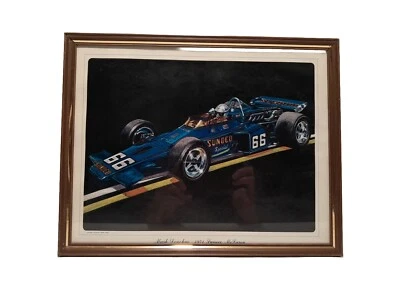 Mark Donohue Sunoco McLaren Penske Indy 500 1971 impresión por Ron Burton enmarcado Foto 1 de 4