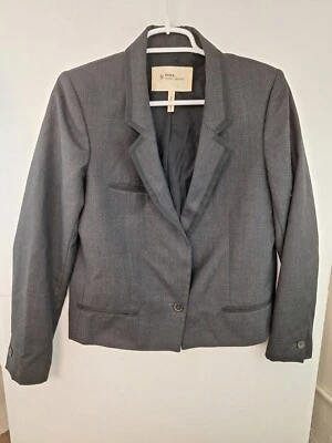 ISABEL MARANT Charcoal/Black Wool 1-Button Blazer Jacket Women's sz 3 - Image 1 of 3