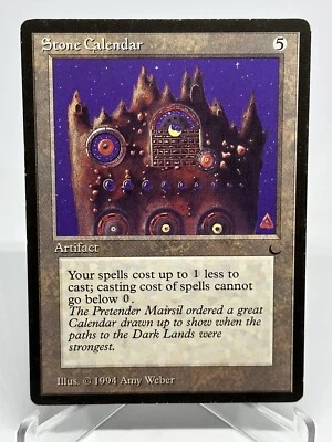 MTG Stone Calendar in MP from The Dark RESERVED LIST RARE Vintage Magic - Image 1 of 2