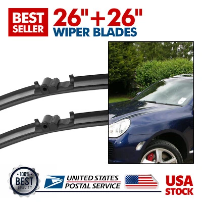 Set Of 26"&26" OEM Windshield Wiper Blades For Porsche Cayenne 2004-2006 Black — 第 1/4 张图片