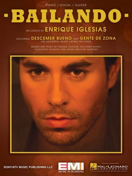 Bailando Sheet Music Piano Vocal Enrique Iglesias NEW 000138501 - Image 1 of 1