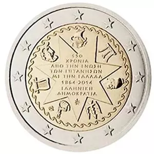 2 euro Grecia 2014 fdc Annessione Isole Ionie - Imagen 1 de 1