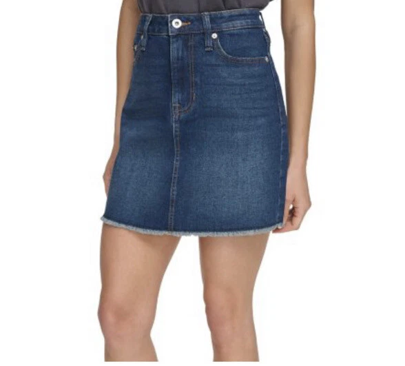 DKNY Jeans Womens 17 inch Mid Rise Denim Skirt Size 4