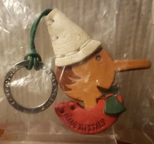 La Cuoieria Pinocchio Handmade Genuine Leather Keychain - Sealed Made In Italy - Picture 1 of 7