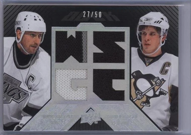 2008-09 Upper Deck UD Black - Dual Player Jerseys Wayne Gretzky, Sidney Crosby #BDJ2-CG /50 (MEM)
