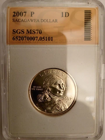 2007 P Sacagawea Dollar Flawless coins. 2 coins for $300 Cover