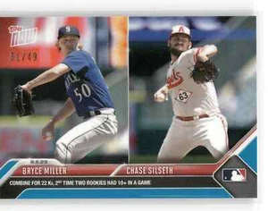 🟦 BRYCE MILLER, CHASE SILSETH Rookie BLUE 31/49 2023 Topps Now #662 📈 - Picture 1 of 2