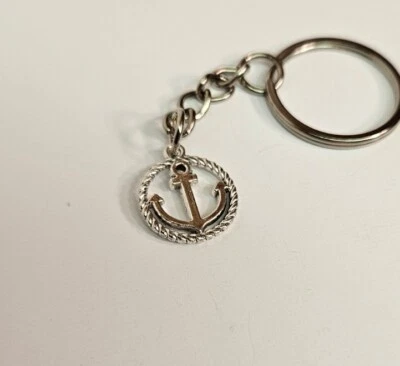 Морской якорь подвеска брелок серебряный цвет подвеска кольцо для ключей  - Изображение 1 из 4