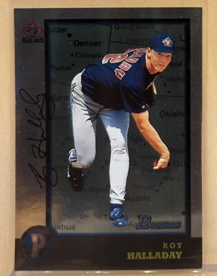 Bowman International 1998 #75 Roy Halladay patio raro novato radiocontrol paralelo Foto 1 de 2