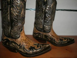 BOTAS SENDRA 3241 CUERVO DENVER PITON PANIZO BARRIGA 2 PIEL AUTENTIC PITON Nº 42 - Imagen 1 de 8