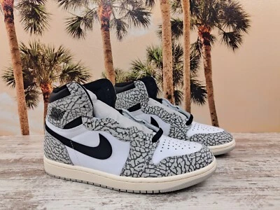 Nike Air Jordan 1 Retro High OG Sneakers White Cement DZ5485-052 Mens Size 7 NEW - Image 1 of 4