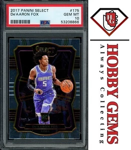 DE'AARON FOX PSA 10 2017-18 Panini Select RC Premier Level #175 C2 - Imagen 1 de 2
