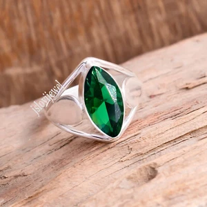 Chrome Diopside Gemstone 925 Sterling Silver Beautiful Design Ring Jewelry - Picture 1 of 6