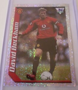 Merlin Premier League 2003 David Beckham shiny foil sticker #358