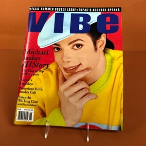 RARE VIBE Magazine June/July 1995 Michael Jackson: Michael Makes HISTORY - Picture 1 of 8