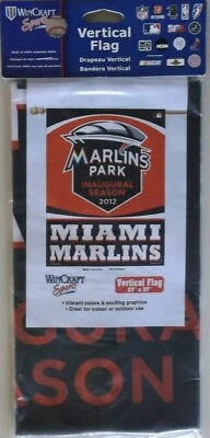 Miami Marlins Park Inaugural Season 2012 Porch Deck House Vertical Flag 27 x 37 - Image 1 of 2