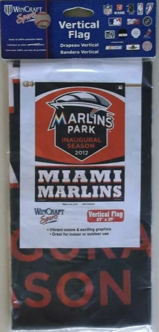 Miami Marlins Park Inaugural Season 2012 Porch Deck House Vertical Flag 27 x 37 Cover