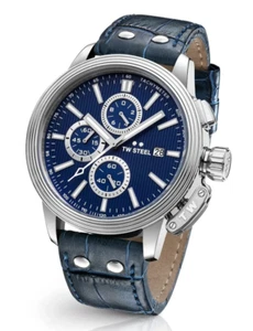 TW Steel CE7007 CEO ADESSO, blue leather, chronograph - Picture 1 of 13