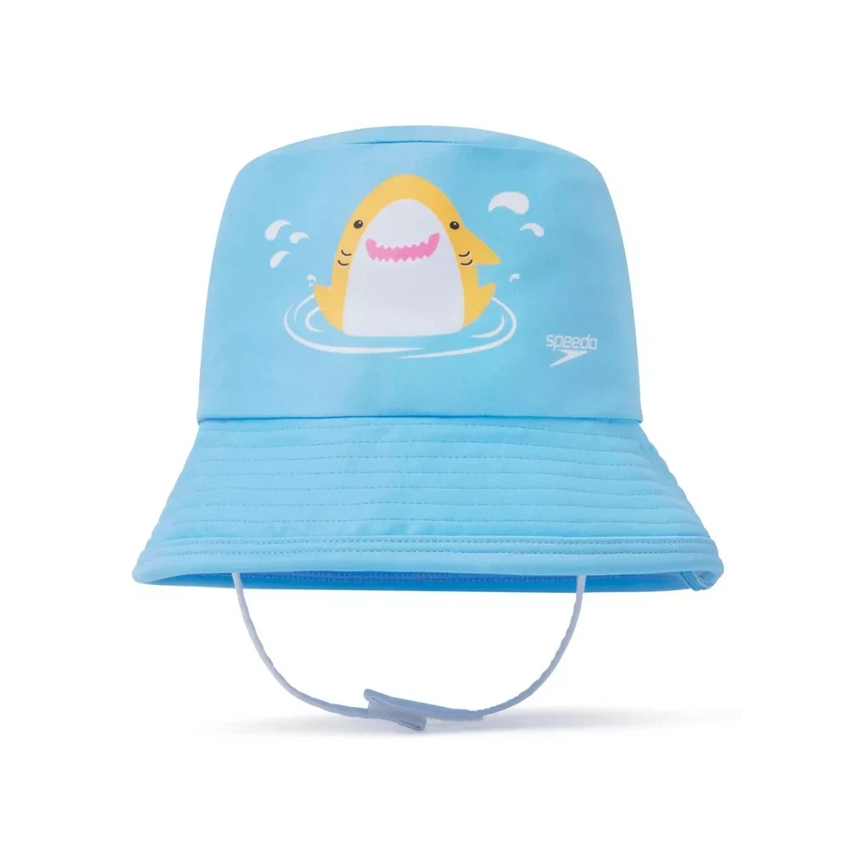 Kid L/xl 12-24mspeedo Girl Swim Beach Pool UV Bucket Hat Pink Blue Starfish