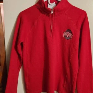 Vintage Ohio State Buckeyes Jacke 1/4 Zip Fleecepullover Damen S J. America - Bild 1 von 6