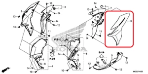 Genuine Honda CB500F 2015 L/H Fairing (64400MJVJ62ZD) £149.00 - Picture 1 of 1